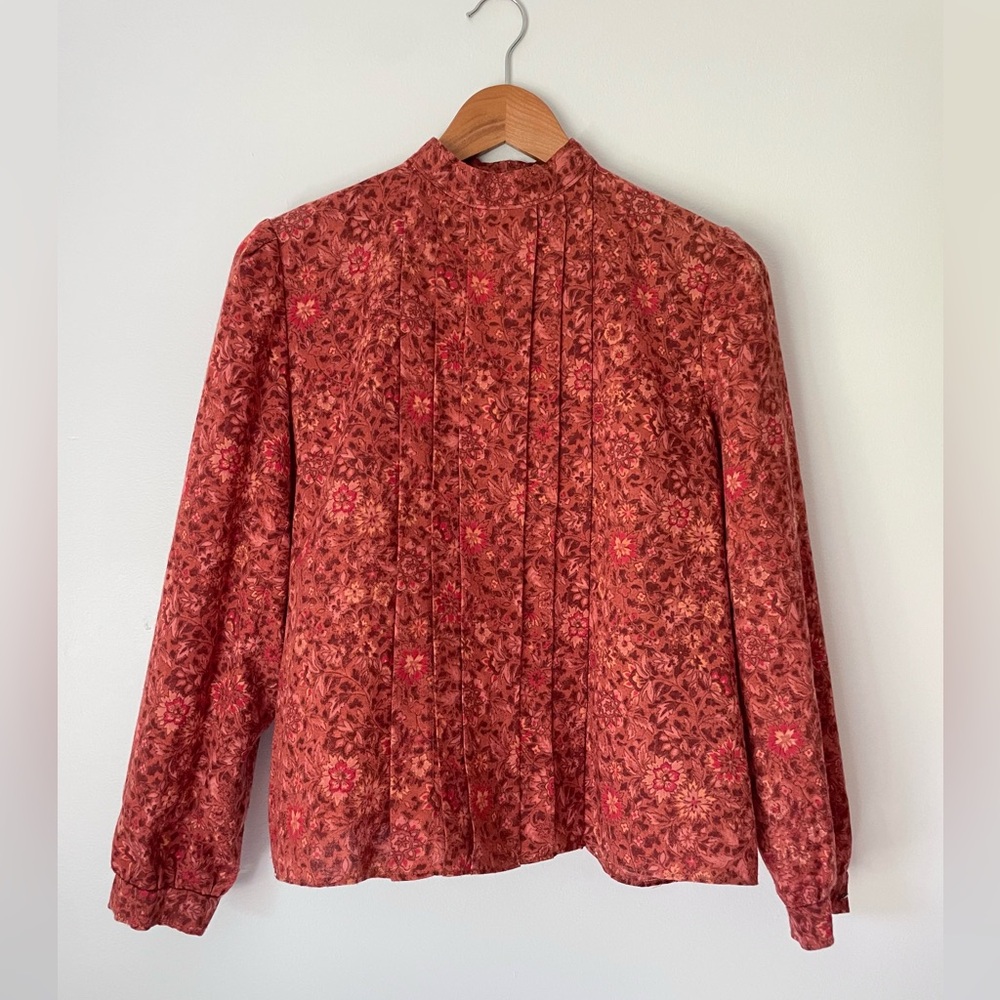 Handmade/Reworked Vintage Italian Floral blouse